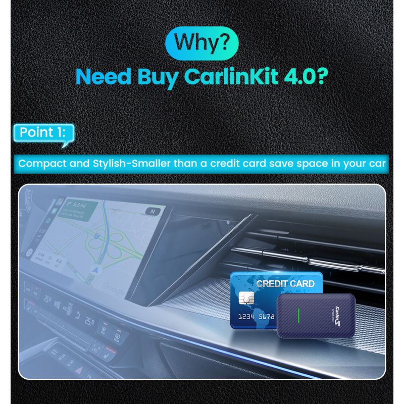 CarlinKit 4.0 Wireless CarPlay Box for Audi VW Porsche Kia Plug and Play Easy Setup Hands-Free Connectivity