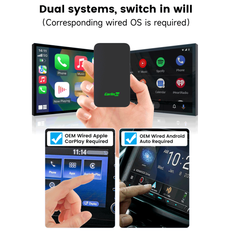 CarlinKit 2air 5.0 Wireless Adapter CarPlay Android Auto Seamless Integration Cross-Platform Compatibility