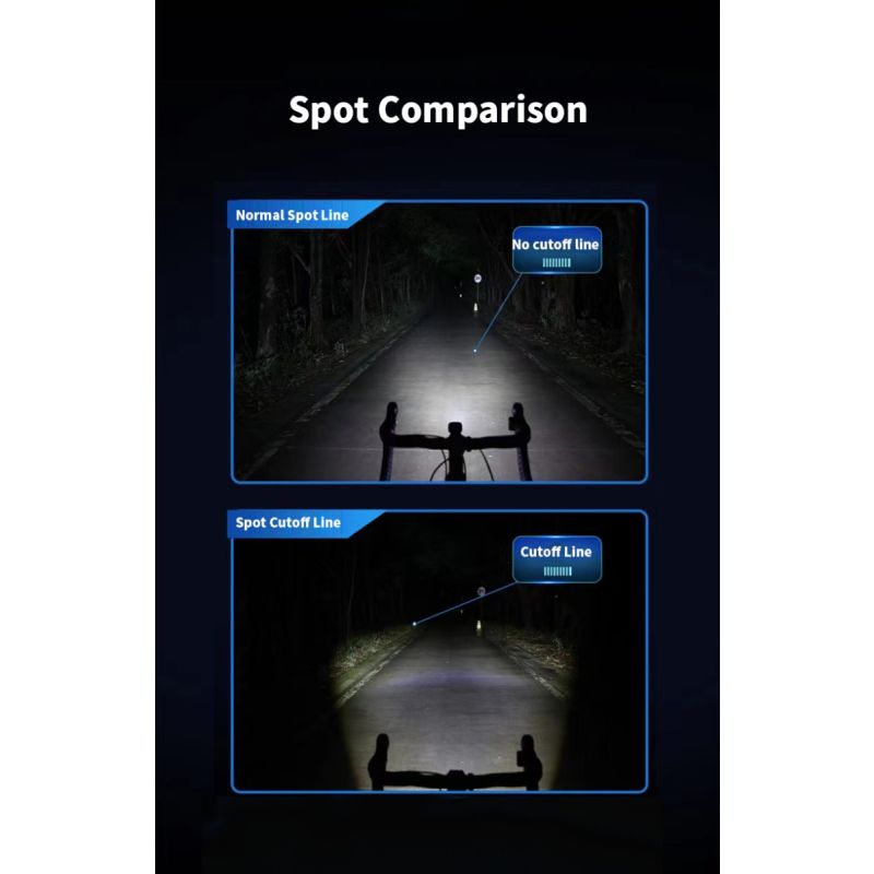 Magicshine CBL1600 Bike Front Light 1600 Lumen LED - Hanging Cut-off Cable, Cycling Safety, Nighttime Visibility