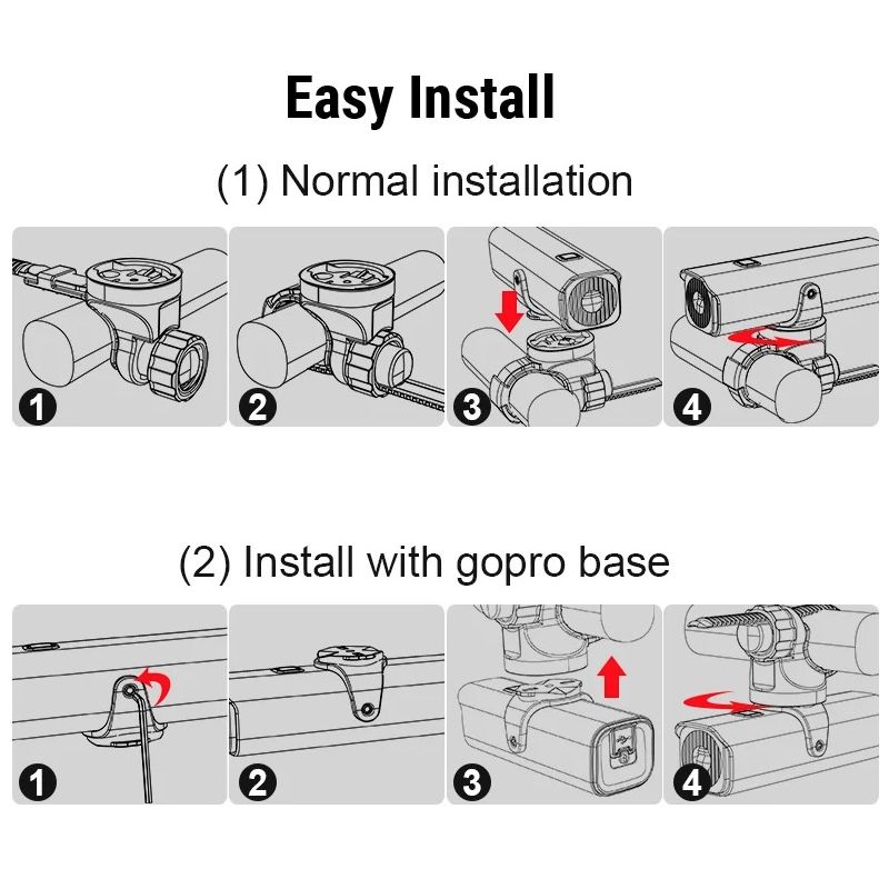 TOWILD CL1600 USB Rechargeable 1600LM Bike Light LED Front Lamp with Adjustable Brightness for Night Riding