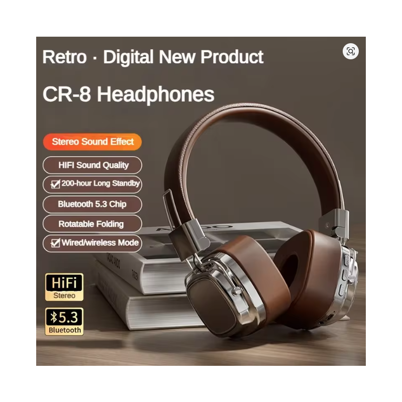 Major III Head-mounted Wireless Bluetooth Earphones with Dual-Microphone ENC for Crystal Clear Calls