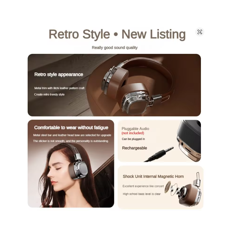 Major III Head-mounted Wireless Bluetooth Earphones with Dual-Microphone ENC for Crystal Clear Calls