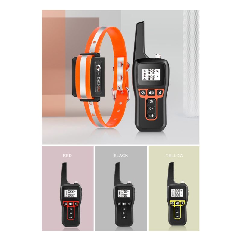 1000m Electric Dog Training Collar Remote Control with Safety Keylock and Adjustable Modes for Humane Training