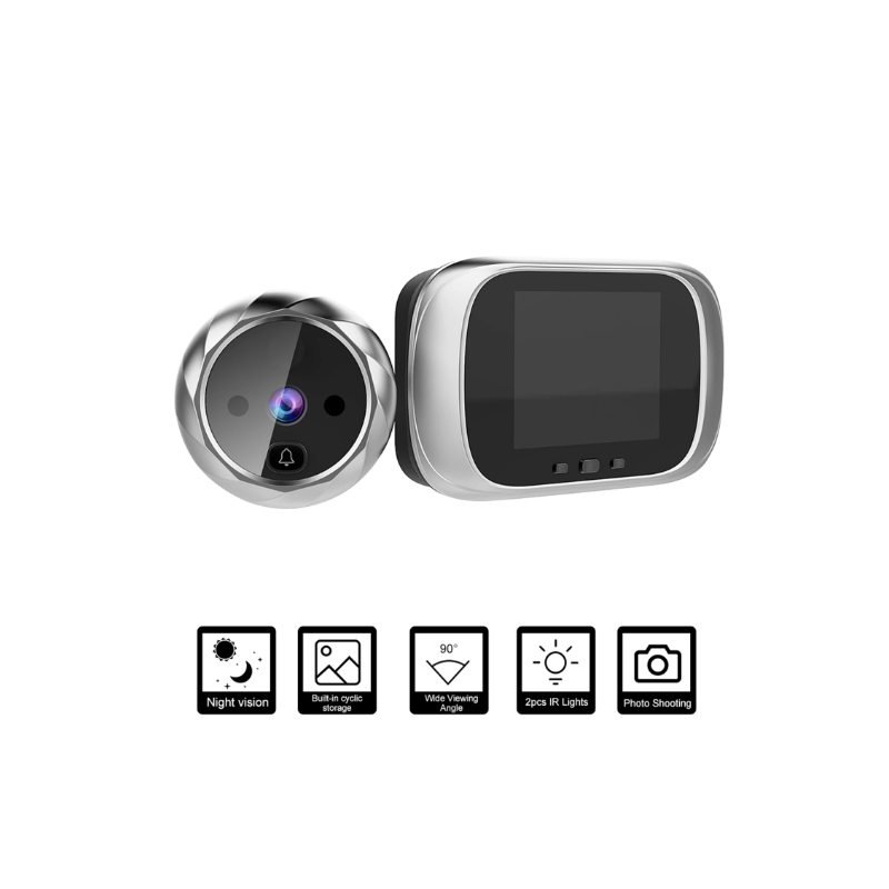 Digital Door Viewer Peephole Door Camera Doorbell 2.8-inch Night Vision Photo Shooting Digital Door Monitoring for Home Security