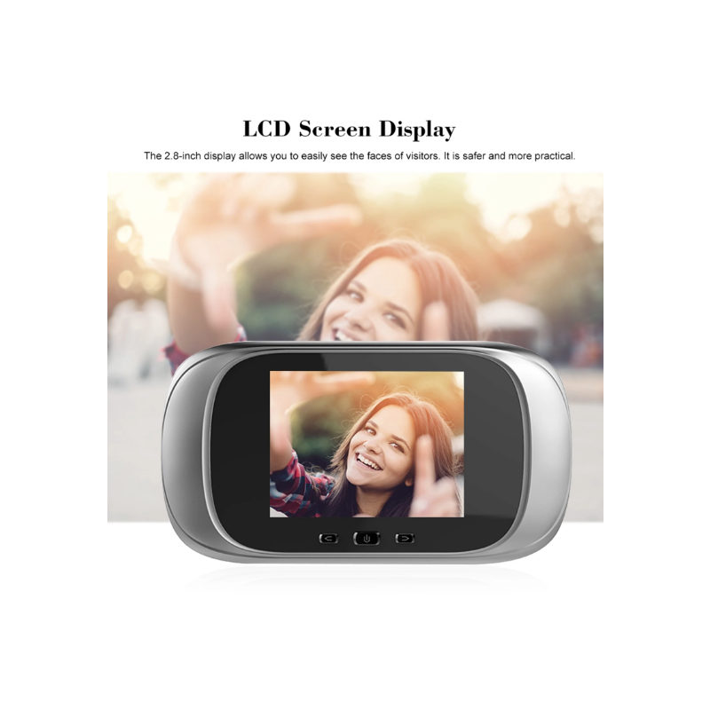 Digital Door Viewer Peephole Door Camera Doorbell 2.8-inch Night Vision Photo Shooting Digital Door Monitoring for Home Security