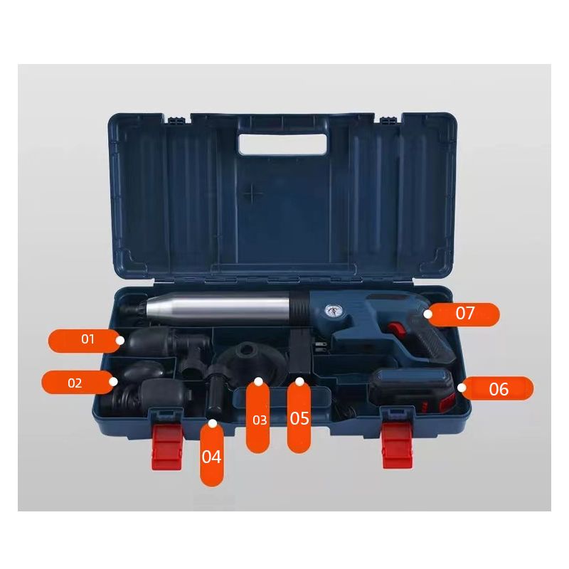 Electric Sewer Dredge Tools with Clogged Toilet Plungers and Air Drain Blaster Gun for Efficient Plumbing Solutions