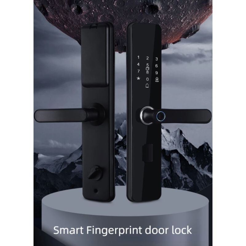 Electronic Smart Door Lock Biometric Fingerprint Keyless Entry Sleek Design Family Friendly Home Security