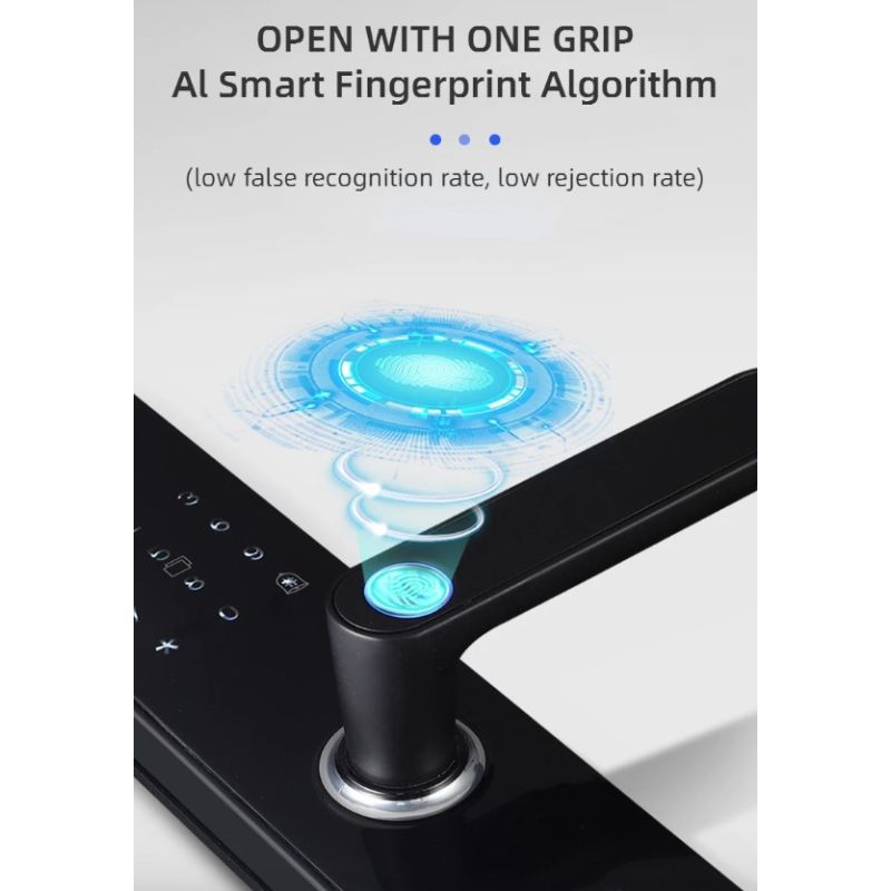 Electronic Smart Door Lock Biometric Fingerprint Keyless Entry Sleek Design Family Friendly Home Security