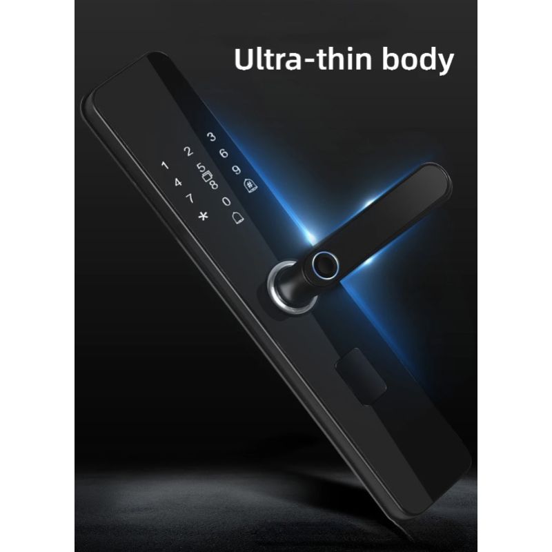 Electronic Smart Door Lock Biometric Fingerprint Keyless Entry Sleek Design Family Friendly Home Security