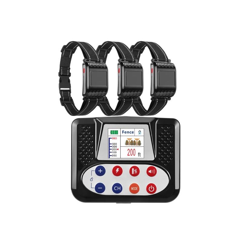 Pet Wireless Electronic Fence Smart Dog Training Device Two-in-One Ergonomic Anti-Barking Collar 2025