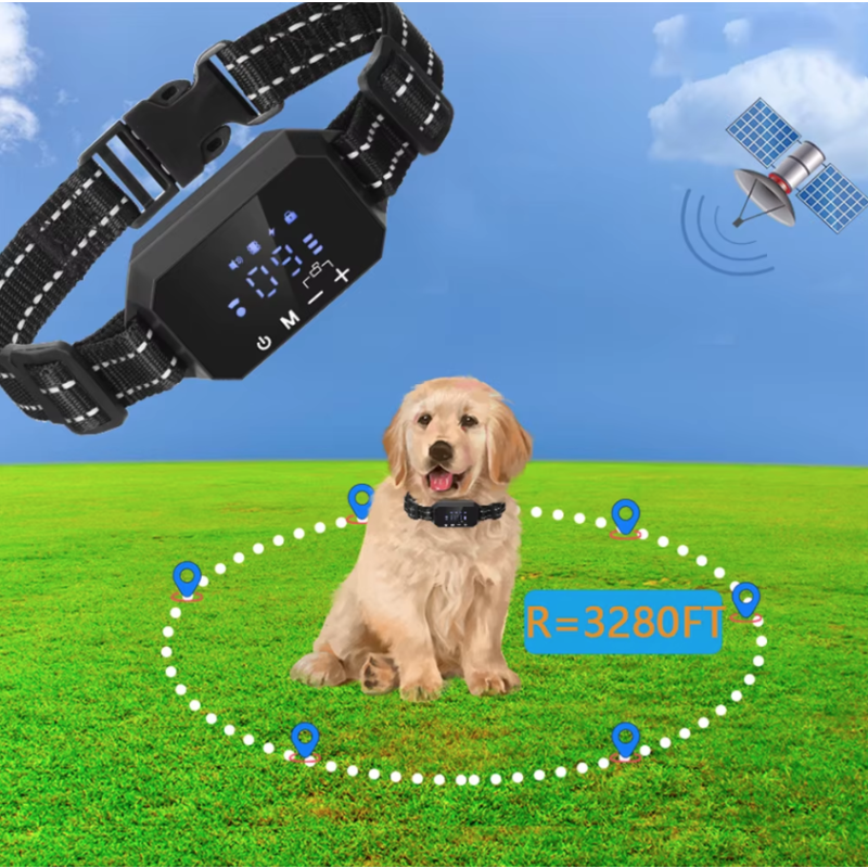 GPS Wireless Dog Fence with Adjustable Warning Strength and Humane Training Modes Range 100 to 3300 Ft