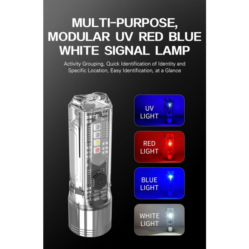 GT13 TIKI Mini Keychain Light 1000 Lumens USB Rechargeable Portable Lighting for Camping and Everyday Use