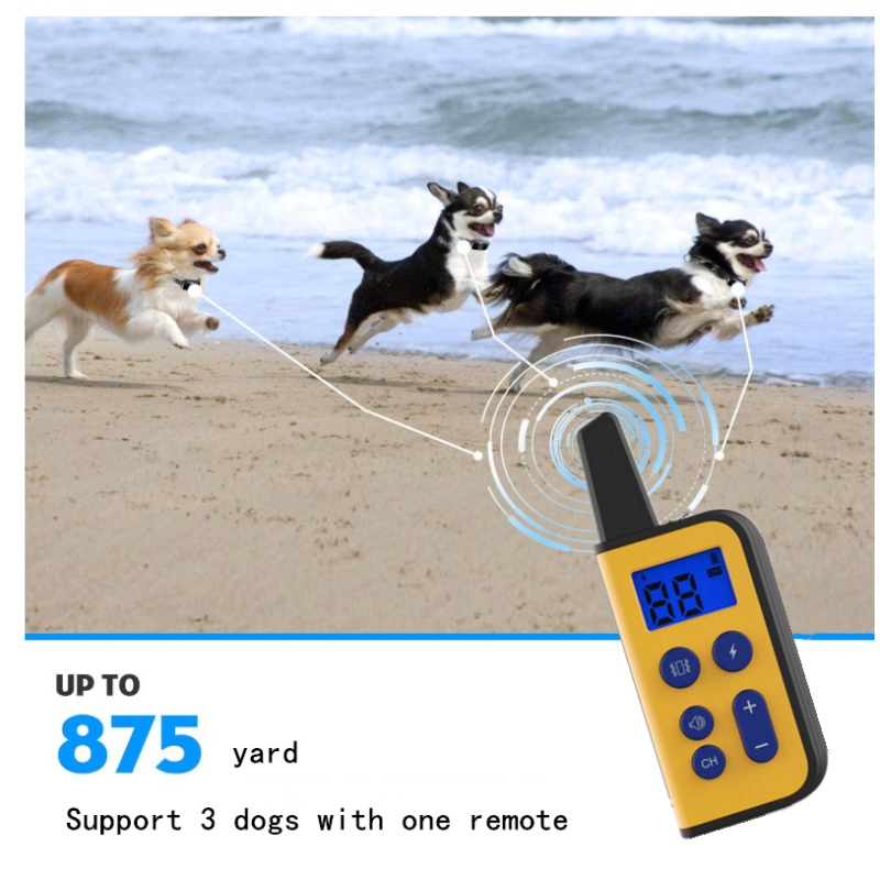 2020 NEW Waterproof Electric Dog Training Collar 1000m Range Adjustable Stimulation Levels for Humane Training