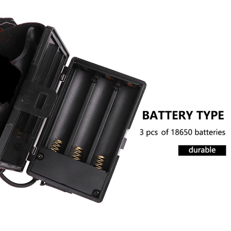 XHP70 LED Headlamp 8000LM USB Rechargeable Outdoor Light IPX5 Waterproof Adjustable Modes for Camping and Hiking