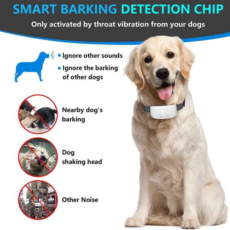 NEW Touch 7 Level Sn Dog Shock Training Collar Waterproof Rechargeable Anti Bark Collar for Effective Barking Management