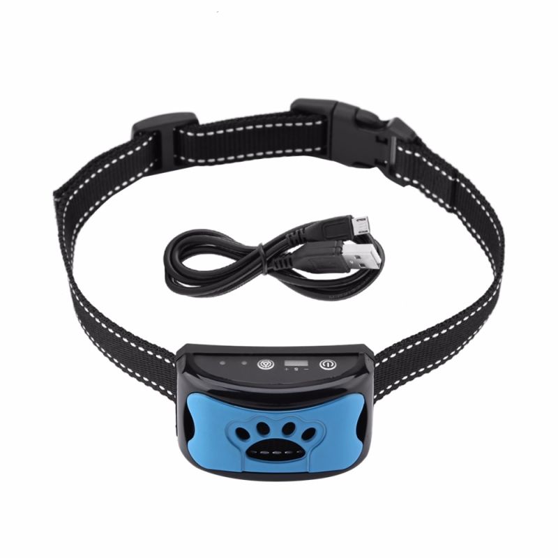 Pet Dog Anti Barking Device USB Charging Collar Humane Training Tool for Peaceful Home Environment
