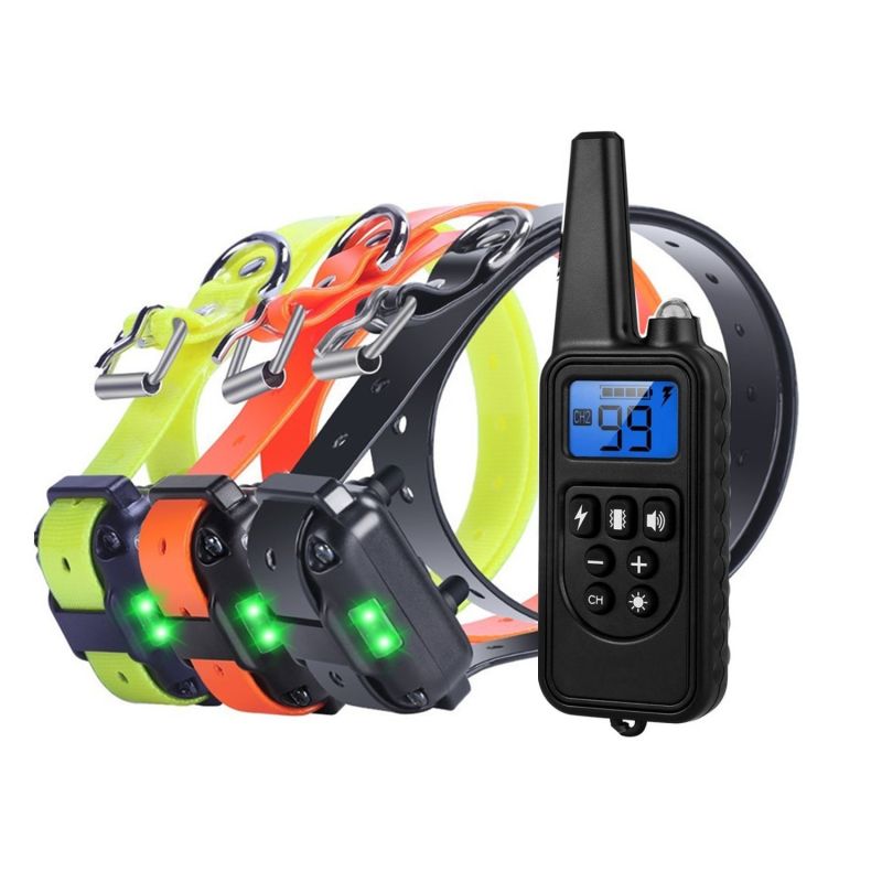 800m Electric Dog Training Collar with LCD Display Rechargeable Waterproof Collar Effective Outdoor Training