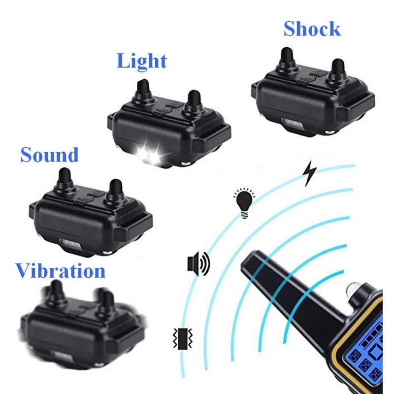 800m Electric Dog Training Collar Pet Remote Control Waterproof Rechargeable LCD Display Shock Vibration Sound