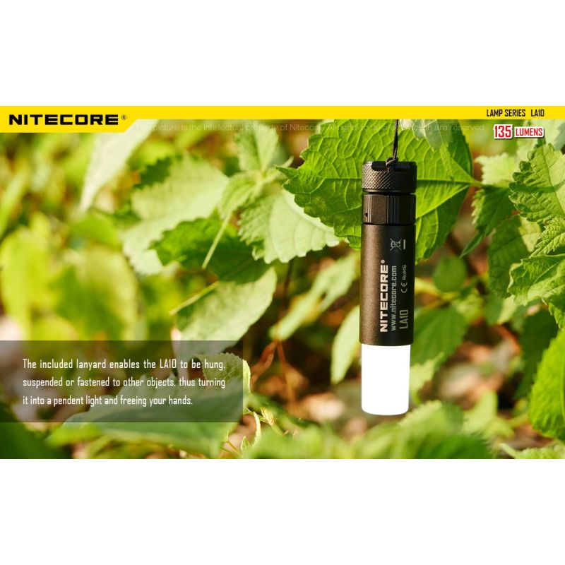 Nitecore LA10 Mini EDC Flashlight 135 Lumens Premium Nichia XP-G2 S3 LED Twist-to-Activate Design Camping
