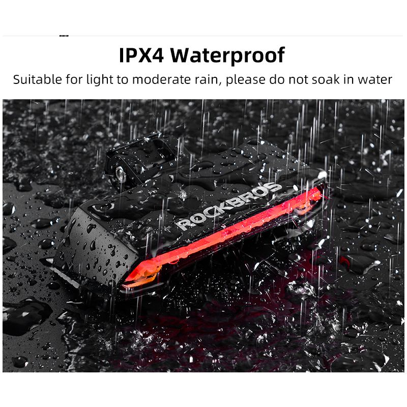 ROCKBROS LKWD-R1 Bike Light Smart USB LED with Wireless Remote Turn Signal Laser Projector for Cycling Safety