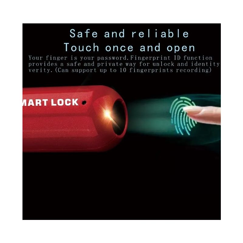 Mini Fingerprint Padlock Quick Unlock Keyless Access Durable Lock with Lightweight Design for Travel Security