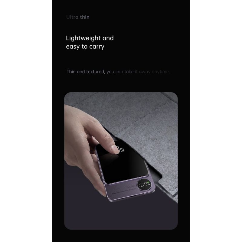 Magnetic Wireless Power Bank 10000mAh Fast Induction Charger for iPhone 12 13 Pro Max Stylish Charging Solution