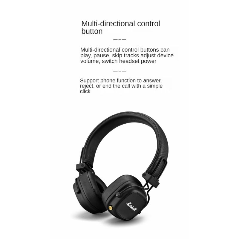 MARSHALL Major III Wireless Bluetooth Headphones Deep Bass Clear Voice Bluetooth 5.0 Foldable Music Lovers
