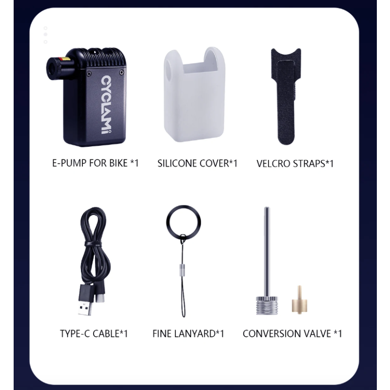 A2 Mini Electric Air Pump Cordless Portable Bicycle Inflator Presta Schrader Valve Lightweight Cycling Gear