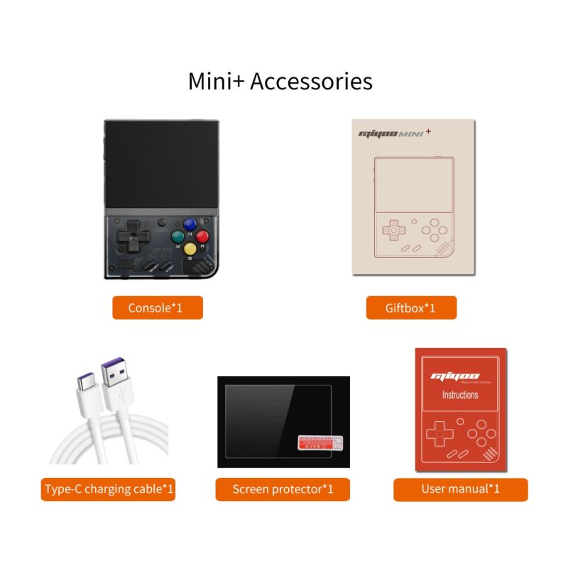 MIYOO Mini Plus Portable Retro Game Console 3.5-inch IPS Screen Lightweight Classic Video Games Compact