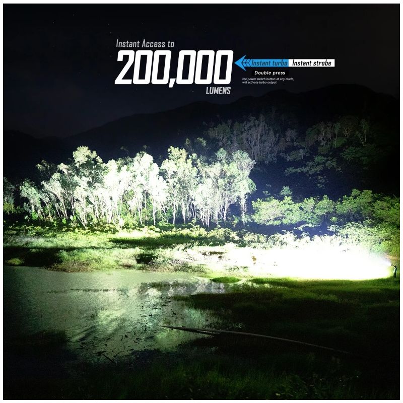 IMALENT MS32 200000 Lumen LED High Power Flashlight with Multiple Lighting Modes for Outdoor Adventures