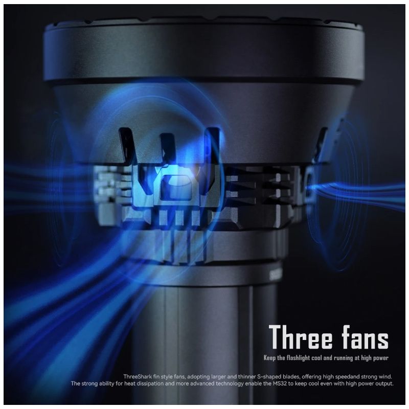 IMALENT MS32 200000 Lumen LED High Power Flashlight with Multiple Lighting Modes for Outdoor Adventures