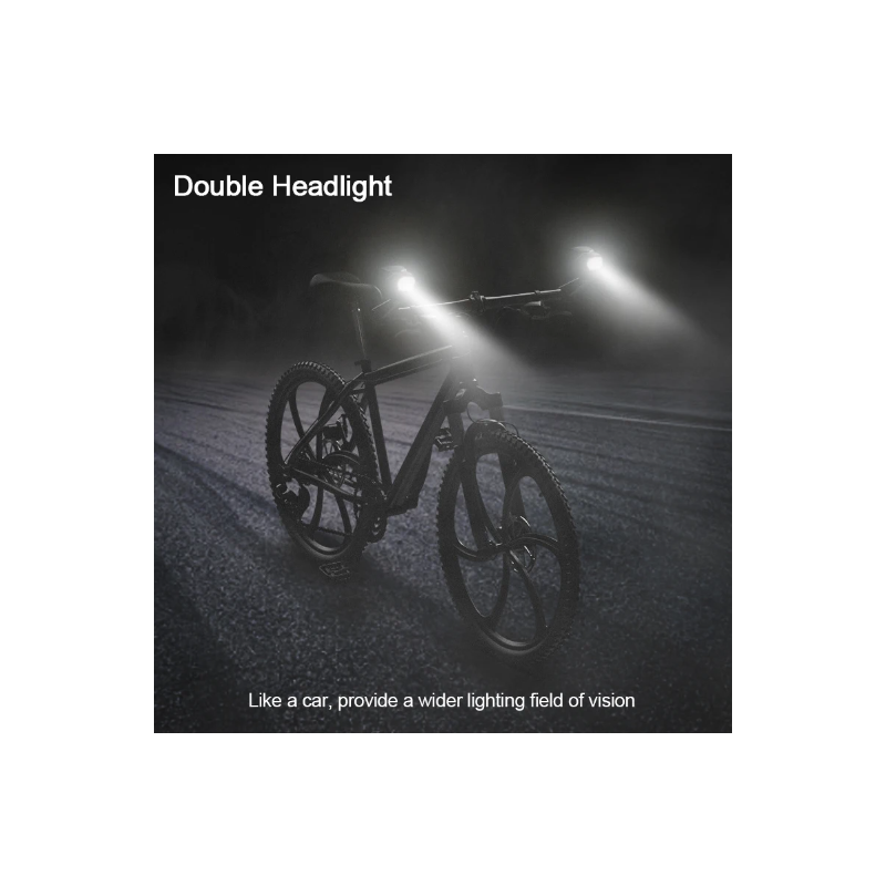 CarryBright CB800 Rearview Mirror Headlight Dual Function Bicycle Safety Equipment for City Riding and Trails