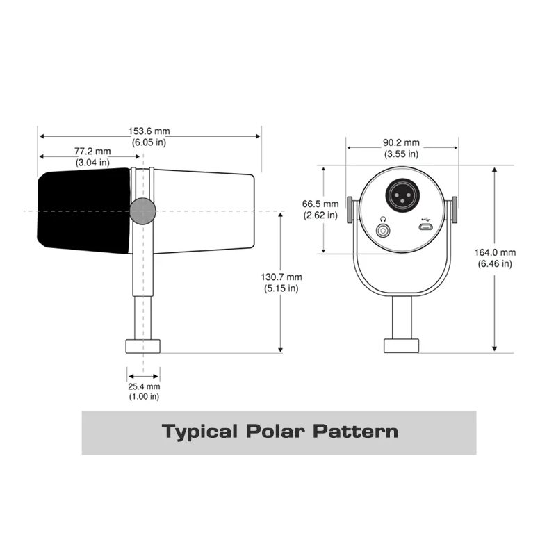 MV7 Professional Dynamic Microphone for Podcasting Live Streaming and Recording High-Quality Sound