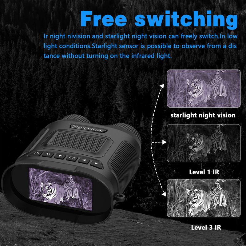 DT29 Night Vision Binoculars 850nm Infrared 1080P HD 8X Digital Zoom for Outdoor Wildlife Observation