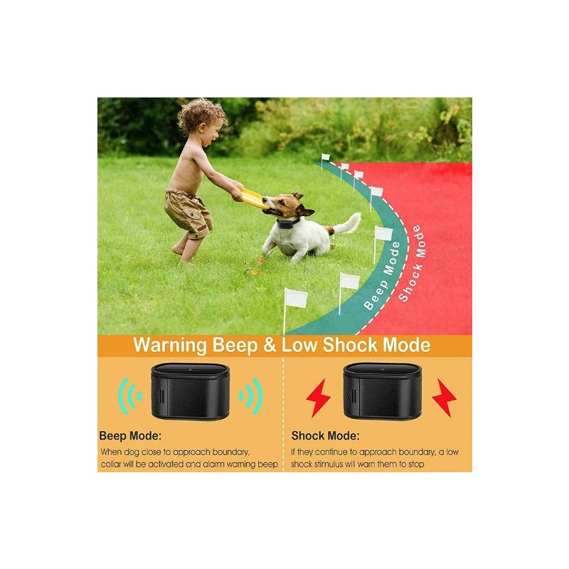 Electric Pet Fence Invisible Wireless Dog Fence System with Magnetic Field Induction Customizable Roaming Area