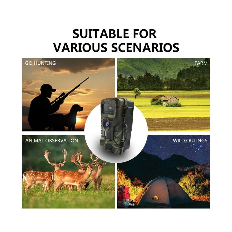 PR700 Trail Camera with Infrared Night Vision Rapid Trigger for Wildlife Monitoring and Home Security