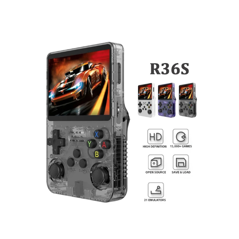 R36S Retro Handheld Video Game Console 3.5-inch Screen 10000 Classic Games Linux System Portable Gaming