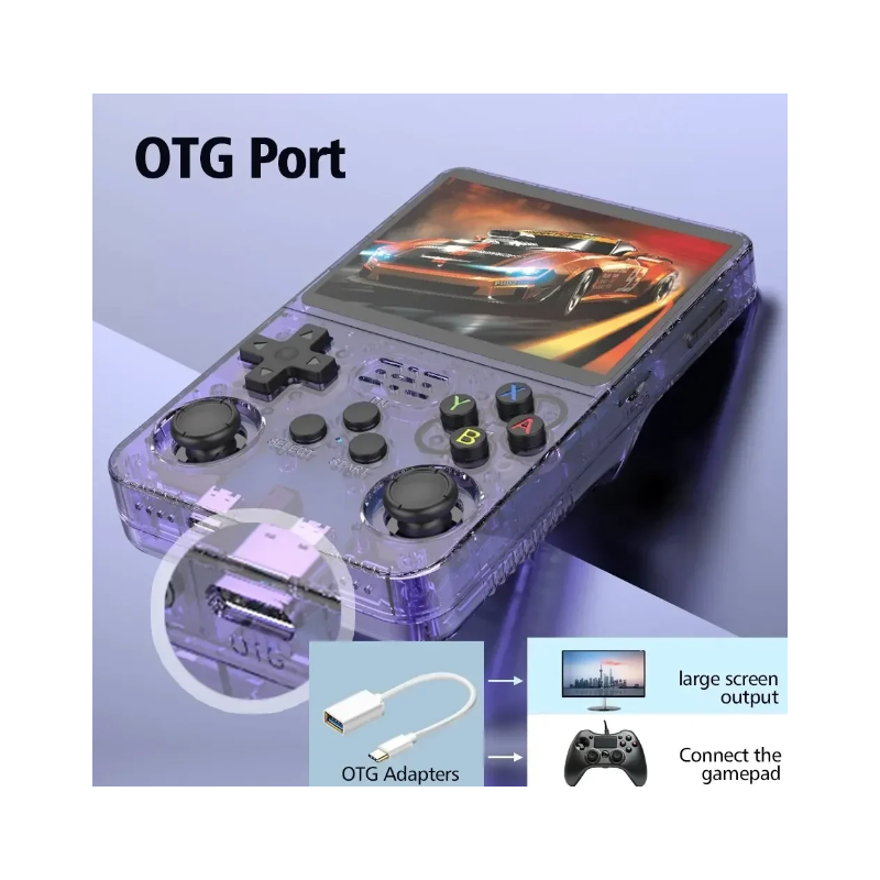 R36S Retro Handheld Video Game Console 3.5-inch Screen 10000 Classic Games Linux System Portable Gaming