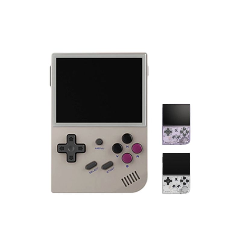 ANBERNIC RG35XX Retro Handheld Game Console Vibrant IPS Screen PSP Support for Nostalgic Gameplay in Gray