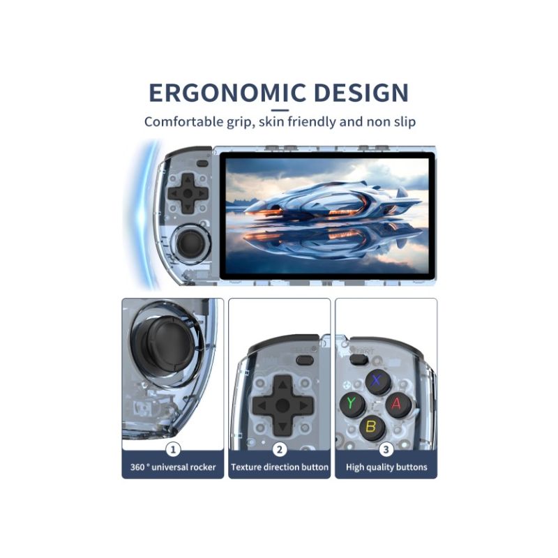 POWKIDDY RGB10 MAX3 Retro Handheld Game Console 5 Inch IPS Screen High Performance RK3566 Linux System