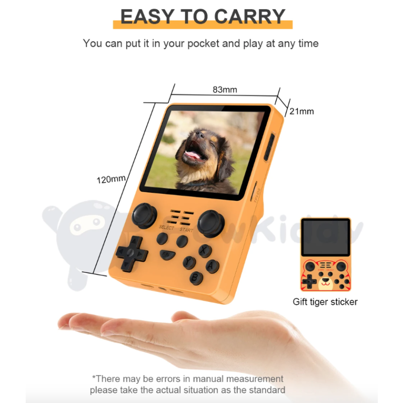 POWKIDDY RGB20S Handheld Game Console Retro Gaming with RK3326 3.5 Inch Screen and Game Emulators N64 PS1