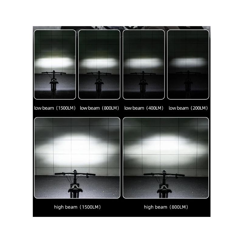 ROCKBROS RHL3000 Bike Light 3000 Lumens LED Headlight 10000mAH Battery Waterproof MTB Road Cycling Durable