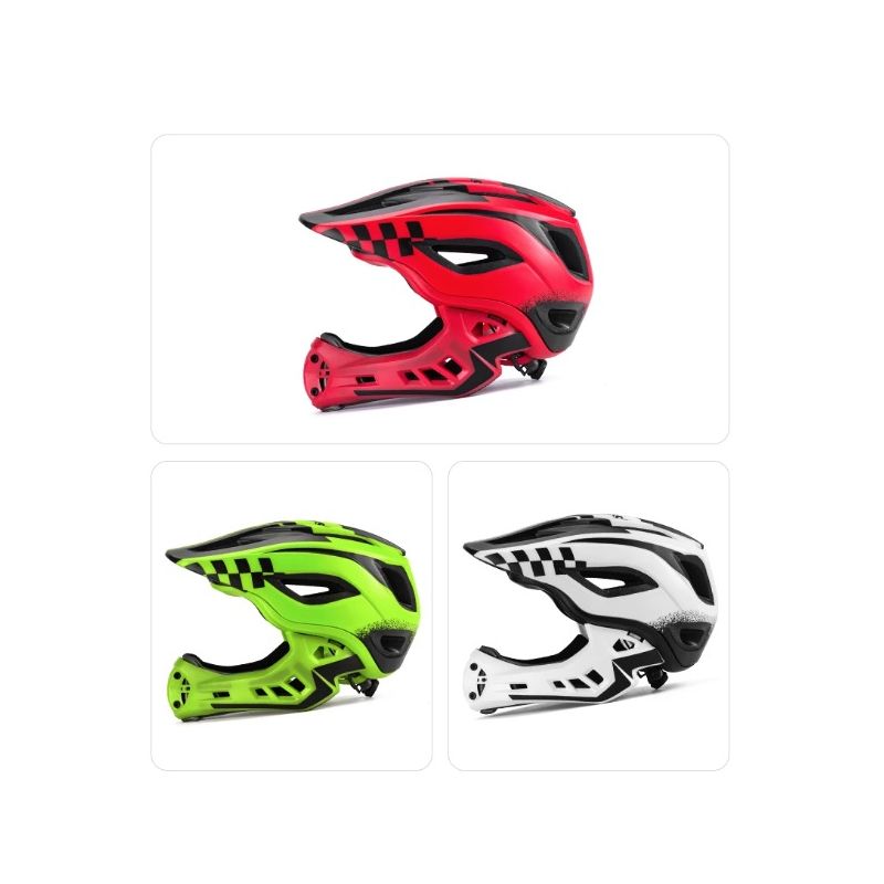 ROCKBROS Children Cycling Helmet Detachable Full Face Riding Youth Protective Gear Adventure Sports