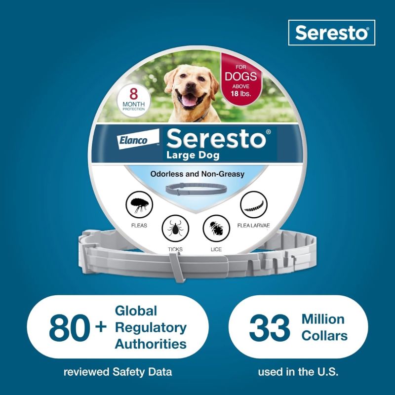 Seresto Large Dog Vet-Recommended Flea & Tick Treatment & Prevention Collar 8 Months Protection