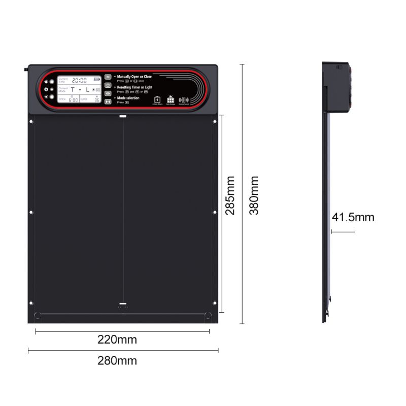 Solar Auto Chicken Coop Door with Timer Light Sensor USB Charging for Eco-friendly Poultry Management