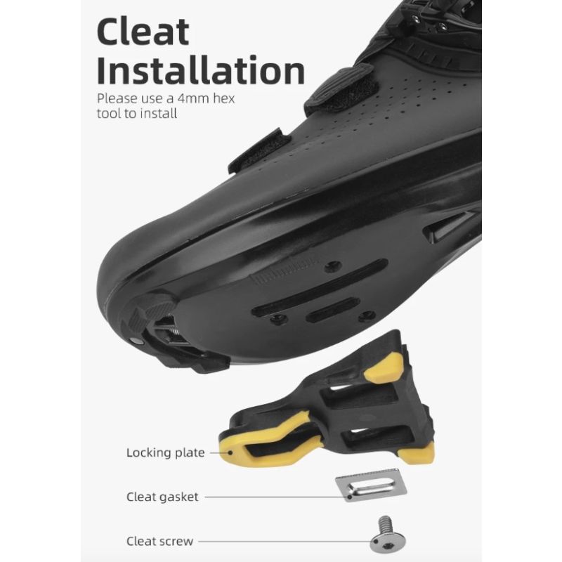 ROCKBROS SPD-SL Road Bike Pedals Ultralight Aluminium Self-locking Cycling Pedals for Enhanced Stability