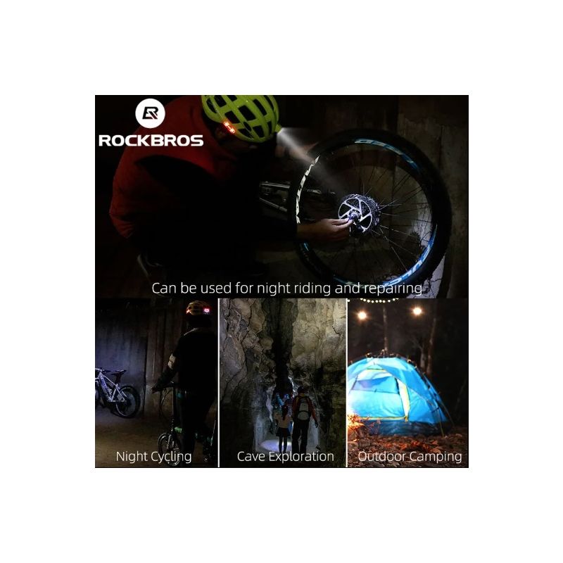 ROCKBROS Light Cycling Helmet Ultralight Helmet with Integrated Safety Lighting and USB Charging for Comfort