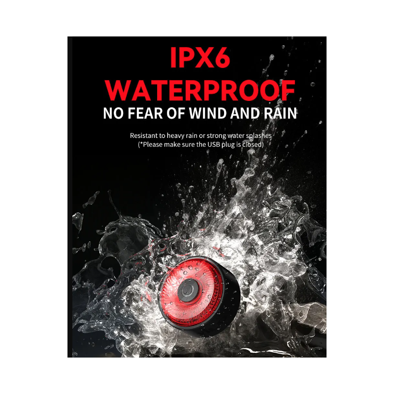 TOWILD TL03 Bicycle Smart Auto Brake Sensing Light LED Taillight Bike Accessories with Five Flash Modes