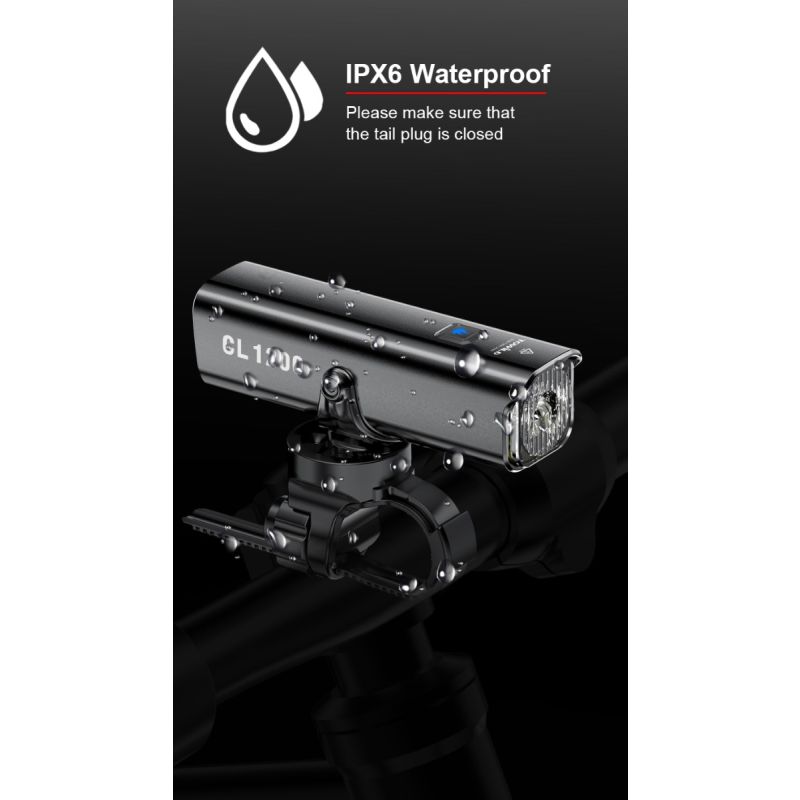 TOWILD CL1200 1200LM Bike Light USB Rechargeable Front Lamp with Wireless Remote for Nighttime Cycling Safety