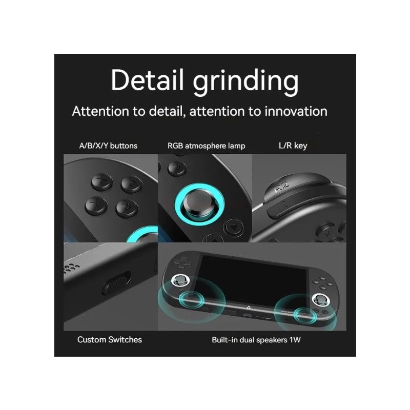 Trimui Smart Pro Vintage Handheld Game Console 4.96 Inch HD IPS Display Portable Gaming Long-Lasting Battery